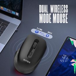 Intex Flow 2.4GHz Wireless Mouse | Upto 1600 DPI Resolustion | 6 Buttons | 10 Million Button & Smooth Scrolling | Silent Clicks & Auto Slip Mode | 10M Working Range | Nano Reciver (Black) image 3