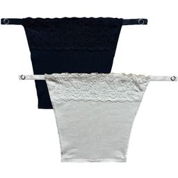 Vikimo Cotton Clip-on Mock Whole Lace Pattern Camisole Cami Secret of Different Color Combinations (Free Size) Set of 2 image 1