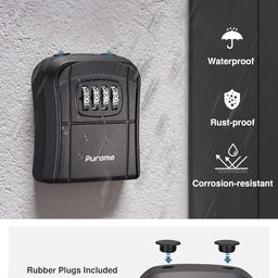 JAMUNESH ENTERPRISE key lock box wall mounted combination key safe lock box outdoor storage box with code combination password security Storage Lock Box Combination Padlocks for outside (Black Hook) image 5