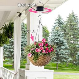 Evermall Multi-Purposes Rotatable Spinner Motor with Hanging Hook|Garden Wind Spinner Operated| Wind Spinner Motor| Rotating One Button Switch Plug in Hanging Display Motor for Wind Chimes image 5