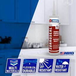 abro General Purpose Clear Silicone Sealant Adhesive Caulk with DIY GUN, Paintable, Weatherproof for General Sealing & Adhesion Application. image 4