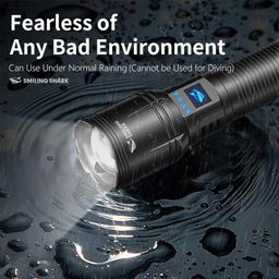 ZOTIMO Kisan LED Torch Light High Power Rechargeable Flashlight | Powerful, Portable, Heavy Duty, Zoomable Torchlight High Power | Ideal for Camping and Emergency Situations image 5