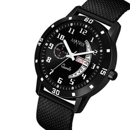 matrix Analog Day & Date Display Wrist Watch for Men & Boys image 2