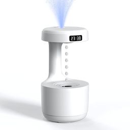 RFV1 Anti-Gravity Water Drop Humidifier LED Display 800ML Droplets Ultrasonic Quiet Cool Mist Maker Fogger Desktop Humidifiers for Home,Office, Bedroom and Best for Summer Gift image 2