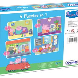 Frank Peppa Pig - A Set of 4 Jigsaw Puzzle for Kids Above 3+ Years - Fun & Challenging Brain Booster Games - for Focus and Memory - 60402 image 3