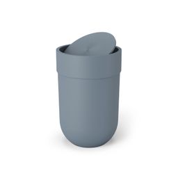 Umbra Touch Waste Can, Small Trash Can with Lid, Swing Lid Waste Basket, Garbage Can with Lid for Washroom/Bathroom, Slate Blue image 1