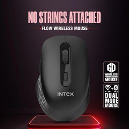 Intex Flow 2.4GHz Wireless Mouse | Upto 1600 DPI Resolustion | 6 Buttons | 10 Million Button & Smooth Scrolling | Silent Clicks & Auto Slip Mode | 10M Working Range | Nano Reciver (Black) image 2