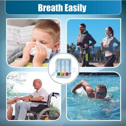 Breathing Exercise Device for Lungs, Deep Breathing Trainer for Adults - 4000ml Volume Measurement with Flow Rate Indicator, Breathing Exerciser for Lung image 5