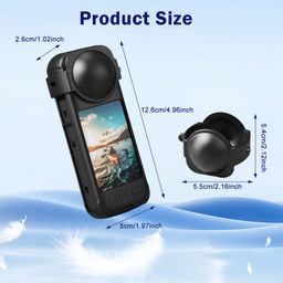 tecokart Silicone Protective Case for Insta 360 X4 with Lens Cap - Triple-Layer Insta 360 X4 Accessories for Full Protection, Easy Install Insta 360 X4 Lens Guard, Durable Insta 360 X4 Case (Black) image 2