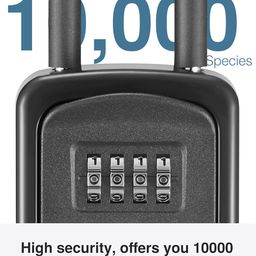 Puroma Key Lock Box, 4-Digit Combination Key Storage Lockbox, Portable Wall Mounted Security Lockbox for Home, Flats, Realtors Garage Spare Keys (1 Pack, Black) image 3
