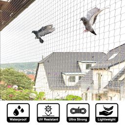 Mr. Right Pigeon Nets for Balconies (10x6 Ft), Anti Bird Control Net, Heavy Duty HDPE Mesh Net for Balconies, Installation Kit Included image 2