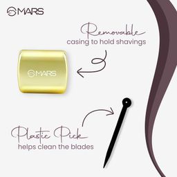 MARS 2in1 Dual Shapener I Professional Grade Sharpener | Sharpens Any Type of Pencil & Lip Crayon | Compact and Portable image 5