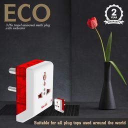 Fybros Eco 3 Pin Multi Plug Socket | Travel Socket Adaptor image 3
