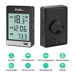 bpomtf GPS Bike Computer, Wireless Cycling Computer Bike Odometer Bicycle Speedometer and Odometer Waterproof Bicycle Computer with Large Display Screen, Provide Professional Data Analysis image 3