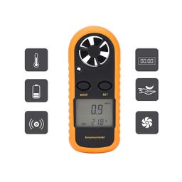 Real Instruments Digital Anemometer GM816 Wind-Speed Gauge Meter LCD Handheld Airflow Windmeter Thermometer With Back Light image 2