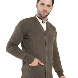 manra Men's Front Open Buttoned Full Sleeve Solid Color Cardigan/Woolen Jacket/Waist Coat/Sweater with Pockets image 3