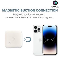 Auxxy Magnetic Call Recorder for iPhone and Android, 32GB Storage, Play Recordings from Phone app (Black image 5