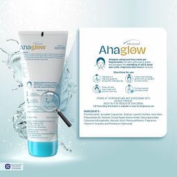 Ahaglow Advanced Face Wash Gel, Daily Gentle Cleansing Formula For Normal And Oily Skin, 100 G image 2