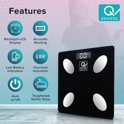 q devices Body Weighing Smart Scale Digital Bathroom Scale with Backlight, Large LCD Display, Auto on/off, Overload indication, Bluetooth Connectivity, BMI & Health Tracking, Body Composition image 5