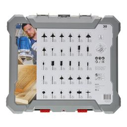 Bosch Professional 30 Pcs Router Bit Set With Mixed Bits, 6Mm Shank Bits, Suitable For Gkf 550 Plam Router And Gof 130 Router image 3