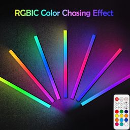 ABCidy Aluminium Under Monitor Light Bar,Rgb Screenbar Light Desk Lamp Computer,Dimmable Led With Dynamic Rainbow Effect,Gaming Usb Powered,Remote Control Color Changing,Adjustable Brightness&Speed image 2