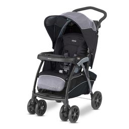 Chicco Cortina Cx Stroller & Pram with Adjustable Handle| 0-5 Years|Craddle Effect Seat|One Hand fold & Self Standing|Linked Brakes & Shock-Proof Wheels|Adjustable Canopy & Storage Basket (Jet Black) image 1
