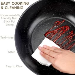 NILKANTH 4L Electric Frying Pan & 4L Steamer | Multifunctional Portable 1500W Non-Stick Pot for Cooking | Durable Heat Safe Handle | Touch Control Panel | Includes a Spatula I BEIGE image 5