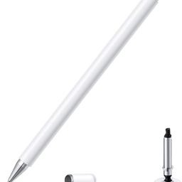 Dyazo Aluminium Fine Point Stylus Pen with Spare Disk for Touch Screens Devices, Compatible with iPad/iPhone/X/XR, Amazon Kindle and All Android/iOS Smart Phones and Tablets (White) image 1