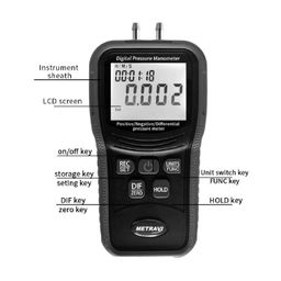 Metravi PM-05 Multifunction Differential Pressure Manometer measures negative, positive and differential pressure. Option for 11 measurement units image 5