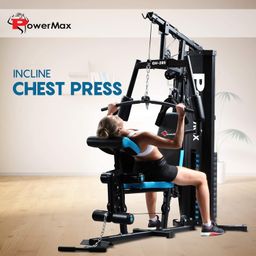 PowerMax Fitness GH-285 Multifunction Home Gym [68kg Weight Stack & Preacher Bench Attachment for Multiple Muscle Workout, Multipurpose Function Exercises] All in one Multipurpose Equipment. image 5