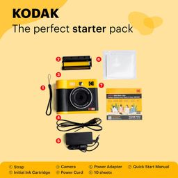 KODAK Mini Shot 4 ERA 4PASS 2-in-1 Instant Camera and Photo Printer (4x4) (Yellow, Camera + 10 Sheets) image 2