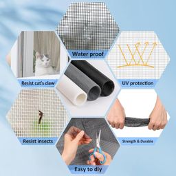 Artlicious 120 GSM Fiberglass Windows Mosquito Net Roll for Balcony Door etc. DIY Cut to Any Size, for Small & Big Windows. Highly Durable and Best in Class Size (White(4x10ft)) image 4