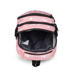 amazon basics Lightweight Polyester Backpack (Abstract Print) | Ideal for School, College, & Travel | Multiple Compartments & Side Pockets for Organized Storage | Durable & Comfortable Design image 5