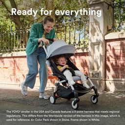 Stokke Babyzen YOYO3 Stroller from 6 Months - Includes Black Frame, Seat Cushion + Canopy - Folds in & Out in a Flash - Light & Compact - Carry-On Compatible - Ginger image 2