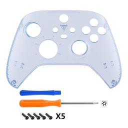 eXtremeRate Replacement Faceplate for Xbox Series X & S Controller - Personalize Your Control - Clear Glacier Blue Front Housing Shell for Xbox Core Wireless Controller image 3