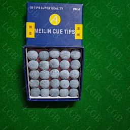 Laxmi Ganesh Billiard Snooker Pool A Grade Meilin Cue Tip Cue Tip - 50 Pieces (9mm) image 2