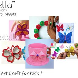 estella Glitter Sheet - Self Adhesive- Sparkle Foam Sheet for Craft with Sticky Back - Premium Art and Craft Materials - A4 Size Pack of 10 Glitter Paper (10 Colors) image 4