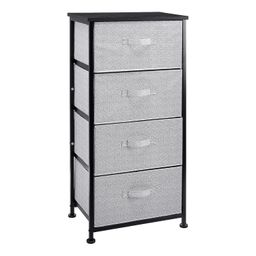 amazon basics Fabric 4-Drawer Storage Organizer Unit for Closet, Black image 1