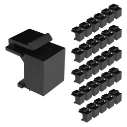 Iwillink Blank Keystone Jack Inserts for Keystone Wall Plate and Patch Panel, 30-Pack, Black image 1