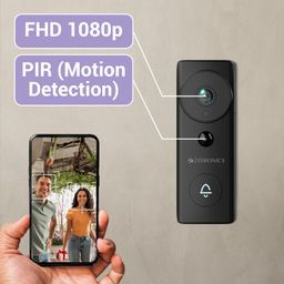 Zebronics VDB200 Smart Wireless Video DoorBell with 1080p Full HD, PIR Motion Detection, Splash Proof, Night Vision, 2 Way Talk, mSD, Call Alert, Tamper Alarm, 24/7 Live Monitoring, 60 Chime Tones image 2