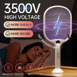 buzzkick Handheld Bug Zapper Racket for Room Home Indoor image 4