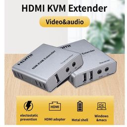 Tobo HDMI Extender 60m with KVM Audio Output IR Control Support USB Mouse and Keyboard Extension Over cat5e cat6 Cable, 60M HDMI KVM Extender Video Resolution up to 1080p-TD-539H. image 5