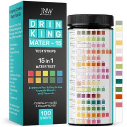 JNW Direct 9 in 1 Drinking Water Test Strips, Best Kit for Accurate Water Quality Testing at Home, 150 Strips MEGA PACK, Easy to Read & Instant Results image 1