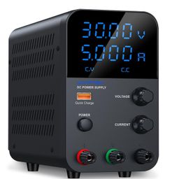 chaalakam - ideas to systems WANPTEK-CHAALAKAM SMPS Variable DC Power Supply 0-30V & 0-05A (150W) GPS305D- 02 Window 04 Digit Display (Black) image 1