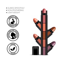 RENEE Fab 5 Nude 5 in 1 Lipstick 7.5gm - Five Shades in One -long Lasting, Matte Finish - Non Drying Formula With Intense Color Payoff - Compact & Easy to Use image 5