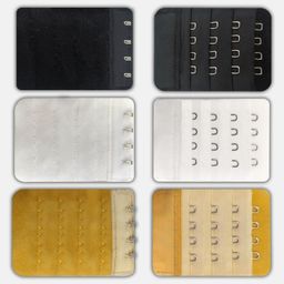 sona 4 Rows 4 Hooks Bra Extender Elastic Bra Band Hook Strap Extensions Multicolor Pack of 3 image 3