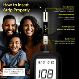 Truesense Test Strips | Pack of 2, With 100 Strips | Blood Sugar Test Machine Testing Strips | Global Iconic Brand | For use with Ozocheck Truesense Glucometer image 5