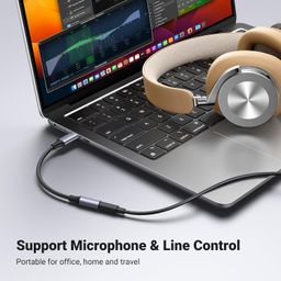 Sounce Type C to 3.5 mm Audio Jack Connector with DAC Headphone Converter Adapter Compatible with iPhone 15 Pro Max/ 15 Pro/ 15 Plus, Galaxy S23/ S22/ S21/S208 Pixel 8 & Other Type C Phones (Black) image 4