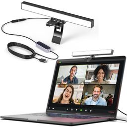 HumanCentric Video Conference Lighting - Webcam Light for Streaming, LED Monitor and Laptop Light for Video Conferencing, Zoom Lighting for Computer, Replaces Ring Light for Zoom Meetings, Single Kit image 1