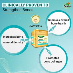 Zandu Seniorz BoneStrength Tablet, 60 Tablet, Clinically proven to Help Increase Bone Mineral Density & Collagen, Rich in Natural Calcium, Vitamin D3 | with Hadjod image 4
